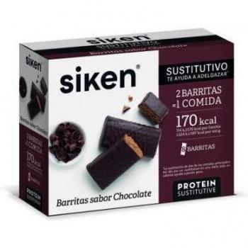 SIKEN SUSTITUTIVO BARRITAS CHOCOLATE 8 UNIDADES
