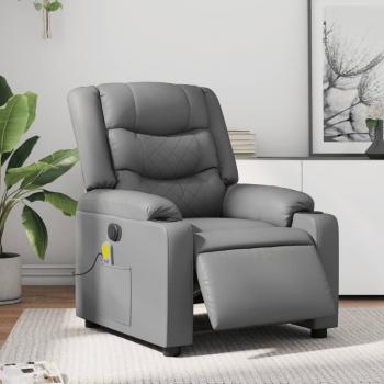 Sillón de masaje reclinable eléctrico de cuero sintético en colores negro, crema y marrón, ideal para dormitorio y como silla relax cómoda
