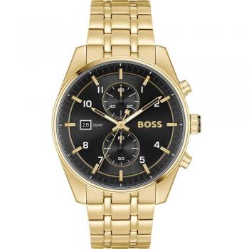 Reloj de hombre Boss Skytraveller 1514152 cronógrafo de acero dorado
