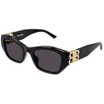 Balenciaga Women's Cat Eye Sunglasses - Black Acetate Frame, Size 53 MM