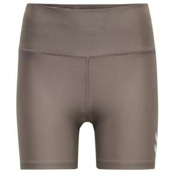 Hummel Tola High Waist Short Leggings Gris L Mujer - Pantalones cortos de algodón para mujer, diseño de media altura, color gris, marca Hummel