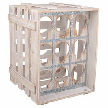 Cajón Botellero de Madera Compacto para 9 Botellas - Armario para Vinos y Bebidas Wanderlust Deco