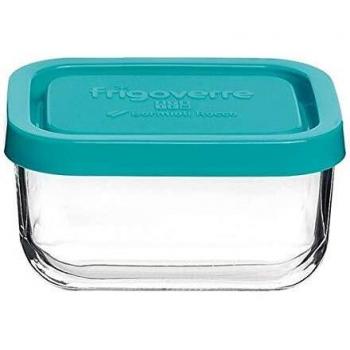 Frigoverre Recipiente Cuadrado para Alimentos con Tapa, 11.9x10.8x5.9 cm