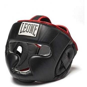Leone Full Cover Boxing Helmet - Unisex Adult Black L CS426