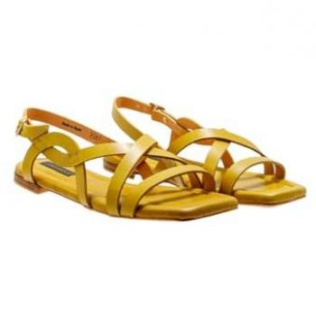 Sandalias de Piel Mistela Amarillo Neosens para Mujer