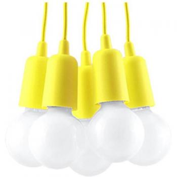 Lámpara de Techo Colgante Diego 5-Luces E27 PVC Amarilla