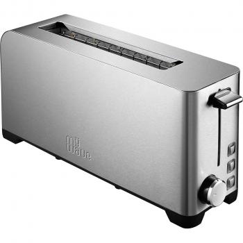 MyWave Ceylan - Tostadora de 1 Ranura Amplia 1050 W, todo tipo de pan, 3 funciones, Regulador del tostado, Acero Inoxidable - Gris
