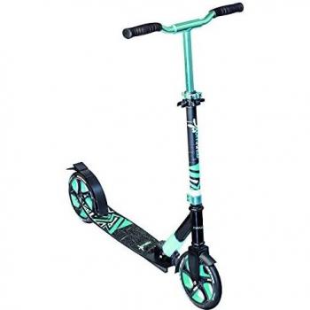 Patinete de Aluminio Deluxe 205 mm Turquesa, ABEC 7, Altura Ajustable, Homologado GS