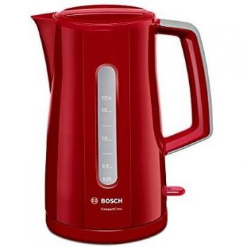 Bosch CompactClass TWK3A014, Hervidor de Agua, 2400 W, 1,7 litros, Color Rojo