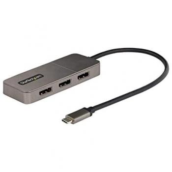 StarTech USB-C Triple DisplayPort 4K MST Hub Docking Station with 3 Ports and Extra-Long Built-In Cable