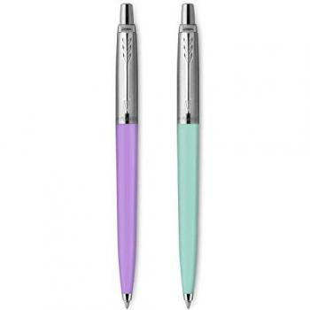 Parker Jotter Originals colección de bolígrafos pastel | colores surtidos de los años 50 | punta mediana | tinta azul | 2 unidades