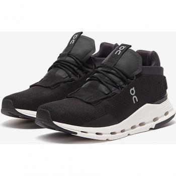 ON Running Cloudnova Men's Sneakers - Phantom/White, Textile, Low-Top, Size 11.5