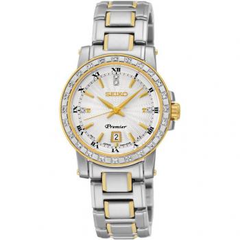 Seiko Women's Quartz Analog Watch with Stainless Steel Band SXDG58P1