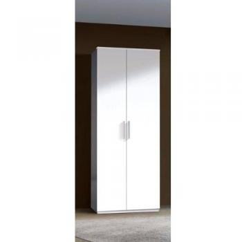 Fores - Armario 2 puertas ward, medidas 200 x 80 x 52 cm, color blanco