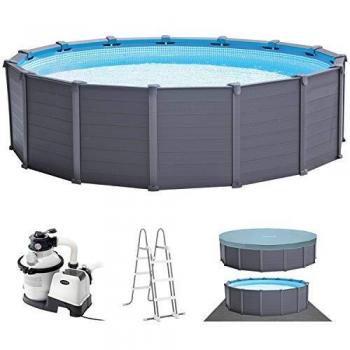 Piscina Intex Panel Graphite Ø 4,78 x 1,24 m con filtro de arena