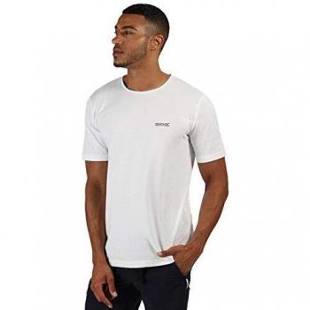 Regatta Men's Tait Lightweight Active Cotton Crew Neck T-Shirt - White, Size XL