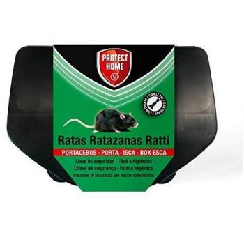 PROTECT HOME Portacebos para Ratas con Llave de Seguridad, facil e higiénico, Control de roedores