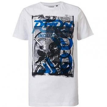 Camiseta estampada. azul eléctrico 140