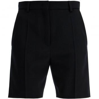 Valentino Women's Wool Bermuda Shorts in Black, Size 40, Zip Fastening, Short Shorts, Female, XS