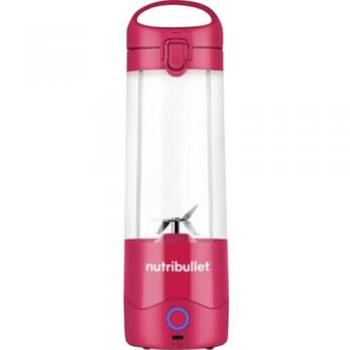 Batidora Portátil NutriBullet NBP003BP - 100W - 0.475L - Sin BPA - Rosa - Incluye Tapa Abatible y Carga USB-C