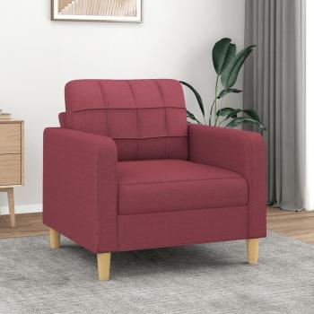 Sillón de tela 60 cm rojo vino
