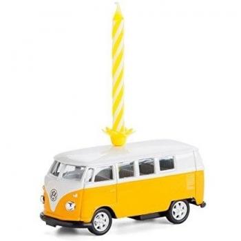 Vela sobre ruedas – VW Bus T1 Bulli, metal, amarillo