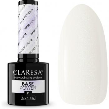 Claresa Base Semipermanente Power Tono 11 - Uv/led Base Power Prebase y Esmalte De Acabado Para Uñas De Gel 5 g