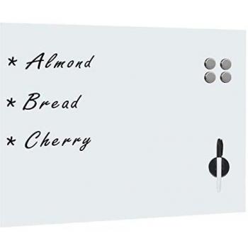 vidaXL Wall Mounted Magnetic Whiteboard Glass 80x60 cm