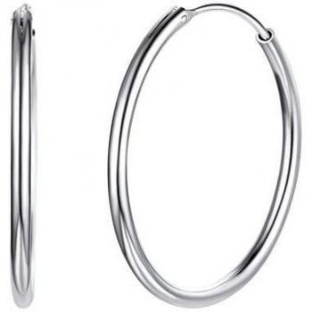 Silvora 30MM Plata Aros Pequeños Pendientes Cartilago Aros Hoop Huggie