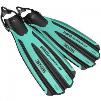 Aletas de Buceo Seacsub Propulsion Sling, Correa elástica, Made in Italy, Color Tiffany, Talla 43/45