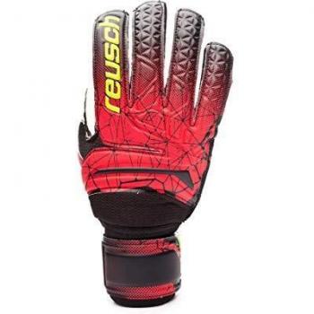 Reusch Fit Control RG Finger Support Guantes de Portero, Hombre, Negro y Rojo, 9.5