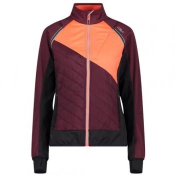 CMP Women's Light Softshell Jacket with Detachable Sleeves - Burgundy