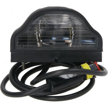 Aspock Iluminación de la matrícula ASPÖCK A36-3000-137 - Piloto de matrícula LED, color rojo y blanco, dimensiones compactas, resistente al agua, homologado para uso en vehículos