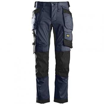 Pantalón de trabajo Snickers Allround Work Stretch Slim Fit con bolsillos holster, azul marino, talla 38 30