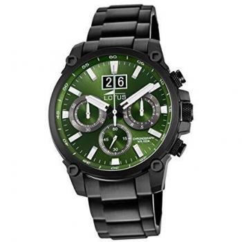 Reloj de Hombre Lotus Cronógrafo 10141/1 Acero Negro y Verde