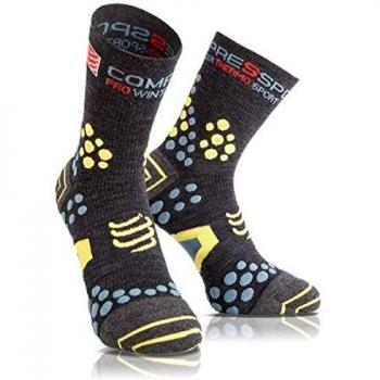 COMPRESSPORT - Pro Racing Socks V2.1 Winter Trail, Color Grey, Talla EU 37-39