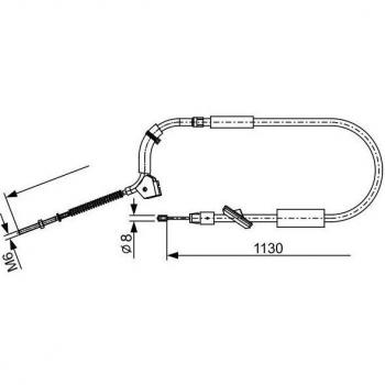 Cable de freno de mano BOSCH 1 987 482 490