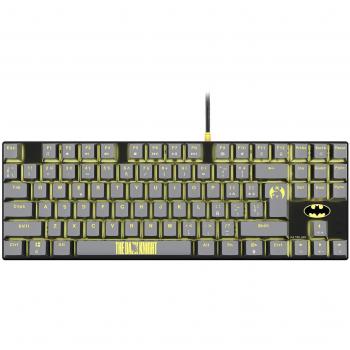 FR-TEC Batman Teclado Mecánico TKL Gaming con Switch Azul, Retroiluminación, Anti-Ghosting, Cable Trenzado de 1.8m, Compatible con PC/Mac/PS5/S