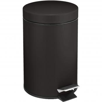 Wenko Cubo con Pedal 3 L, Metal, Negro, 17x17x25 cm