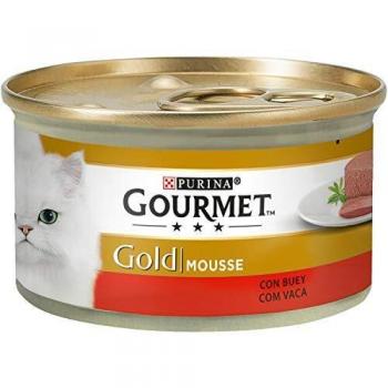 Purina Gourmet Gold Mousse de Buey para Gatos Adultos, 85g