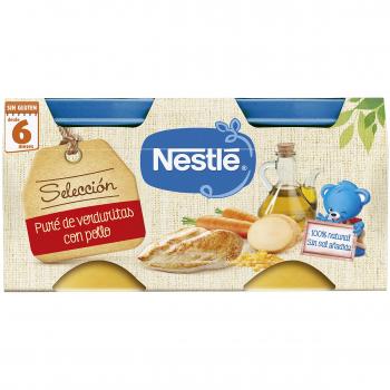 Nestlé Naturnes - Selección Puré De Verduritas con Pollo - A partir de 6 meses - 2 x 200 g