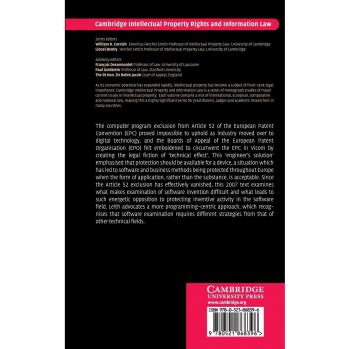 Software y Patentes en Europa (Cambridge Propiedad Intelectual y Derecho de la Información, Volumen 9) - Tapa Dura