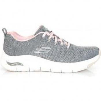 Skechers Arch Fit Infinite Adventure - Zapatillas deportivas planas para mujer en color gris