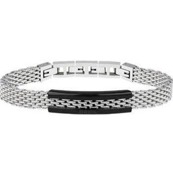 Pulsera de Acero Color Plata para Hombre, Talla 21, Sin Piedras - Colección SNAP Breil TJ2741