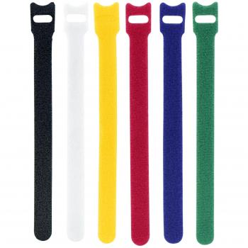 FiveSeasonStuff 60 Piezas ajustable reutilizable Hook y Loop Ataduras de Cables / Sujeta-cables / Lazos de Cable / Organizadores de cable para computadora, tableta, PC, TV