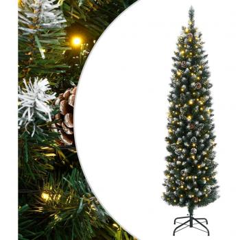vidaXL 180 cm Artificial Slim Christmas Tree with 300 LEDs