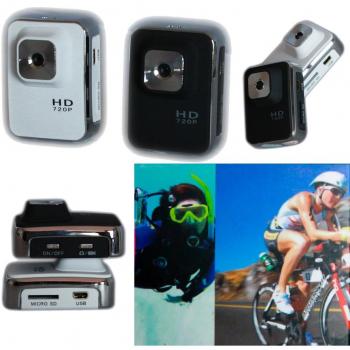 Cámara de Acción HD 720p Impermeable con Accesorios Submarinos
