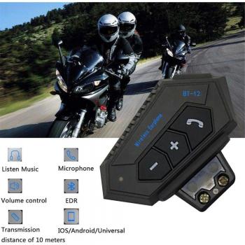 Auriculares Bluetooth para casco de motocicleta con intercomunicador y micrófono de reducción de ruido