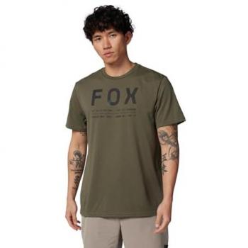 Camiseta Fox Non Stop Tech Verde Oliva, tipo: camiseta estándar, características: para hombre, color verde oliva, talla XXL