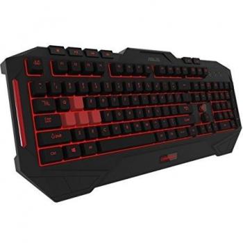 Teclado Gaming Asus Cerberus MKII con Retroiluminación LED Multicolor, Diseño a Prueba de Salpicaduras, Placa Metálica SECC Completa, 12 Teclas Macro y Pies Recubiertos de Goma